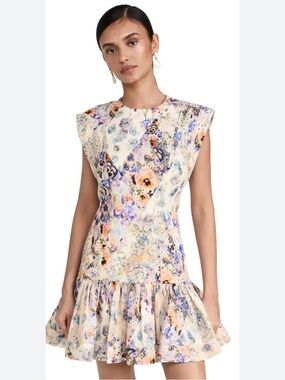 NWT  Zimmermann Multicolor Floral Mini Dress